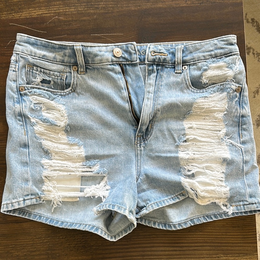 Distressed Denim Shorts